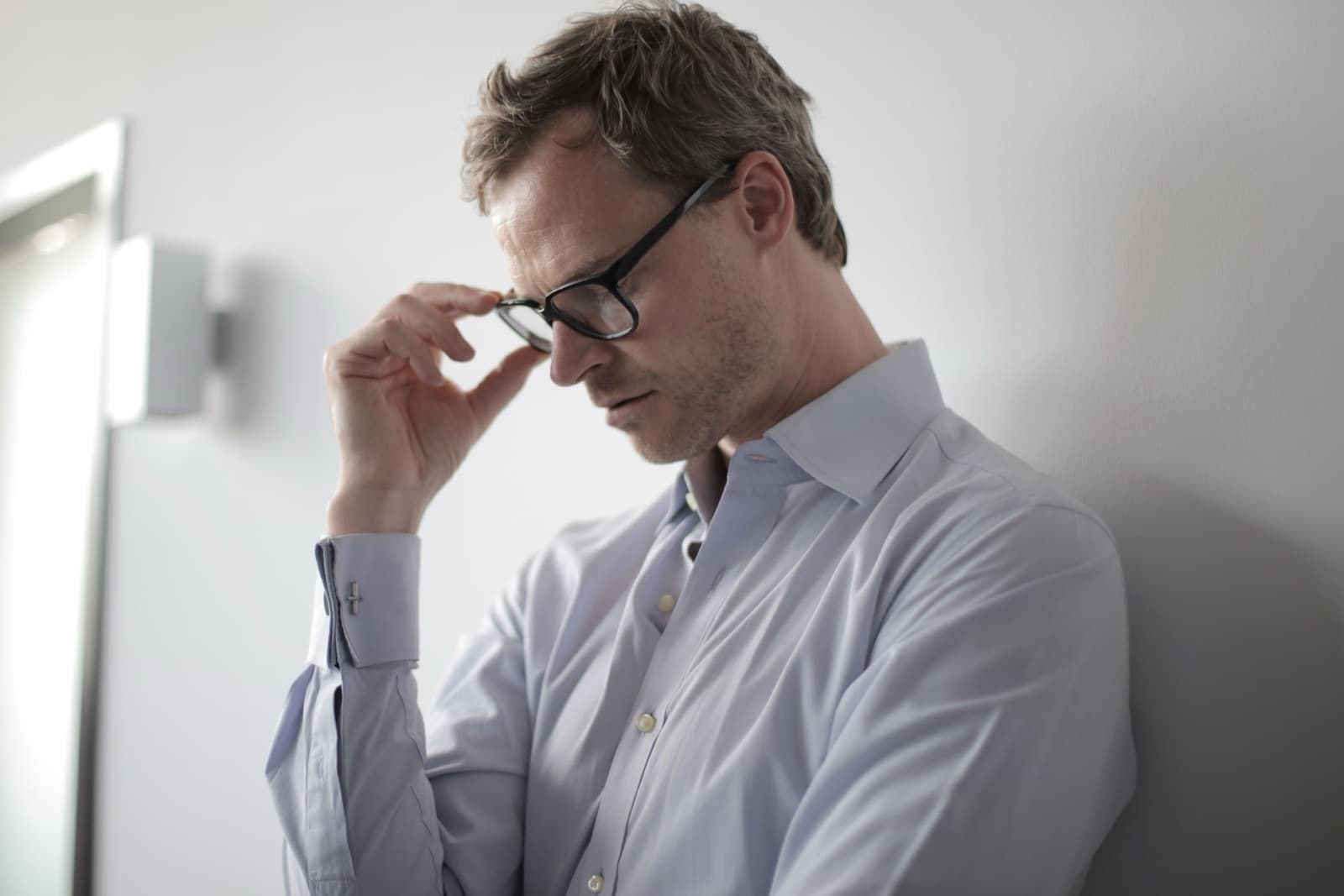 A senior leader pausing to think